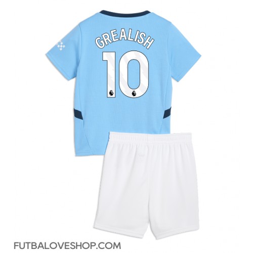 Dres Manchester City Jack Grealish #10 Domáci pre deti 2024-25 Krátky Rukáv (+ trenírky)